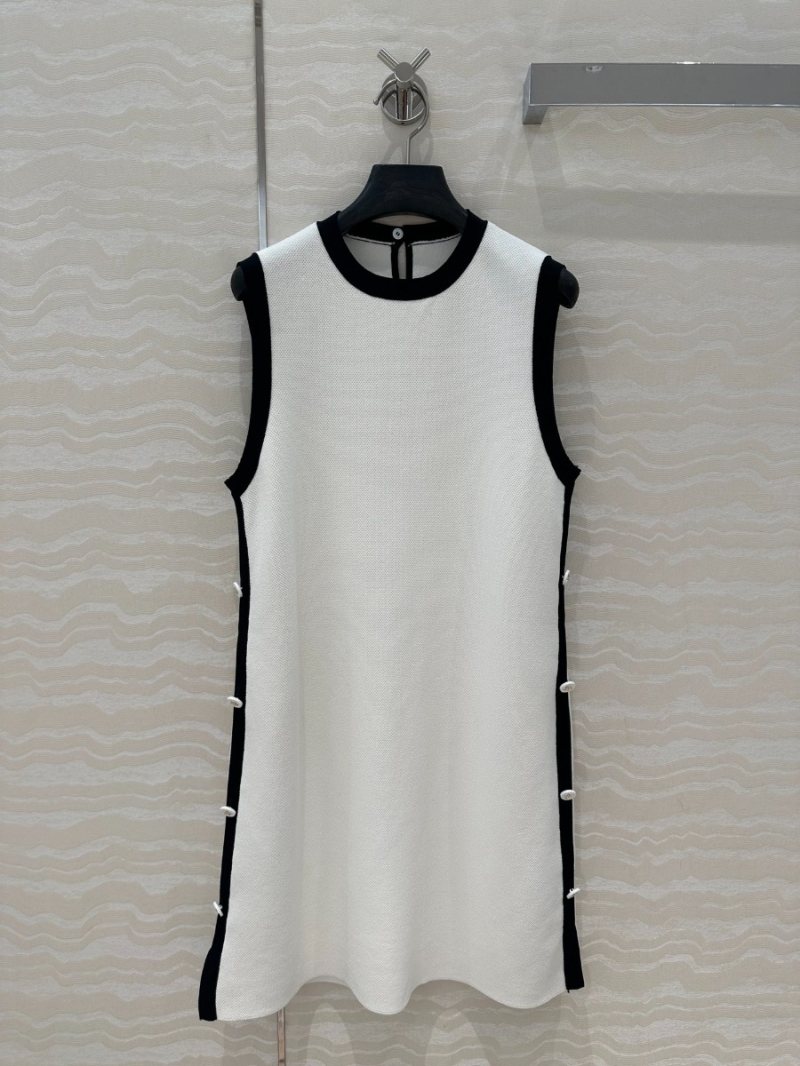 Dior MissDior Elegant Knit Tank Dress White