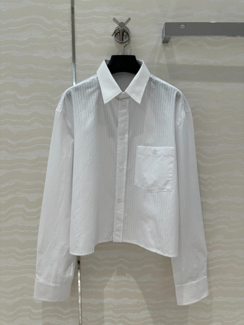 Celine Vintage Striped Shirt White