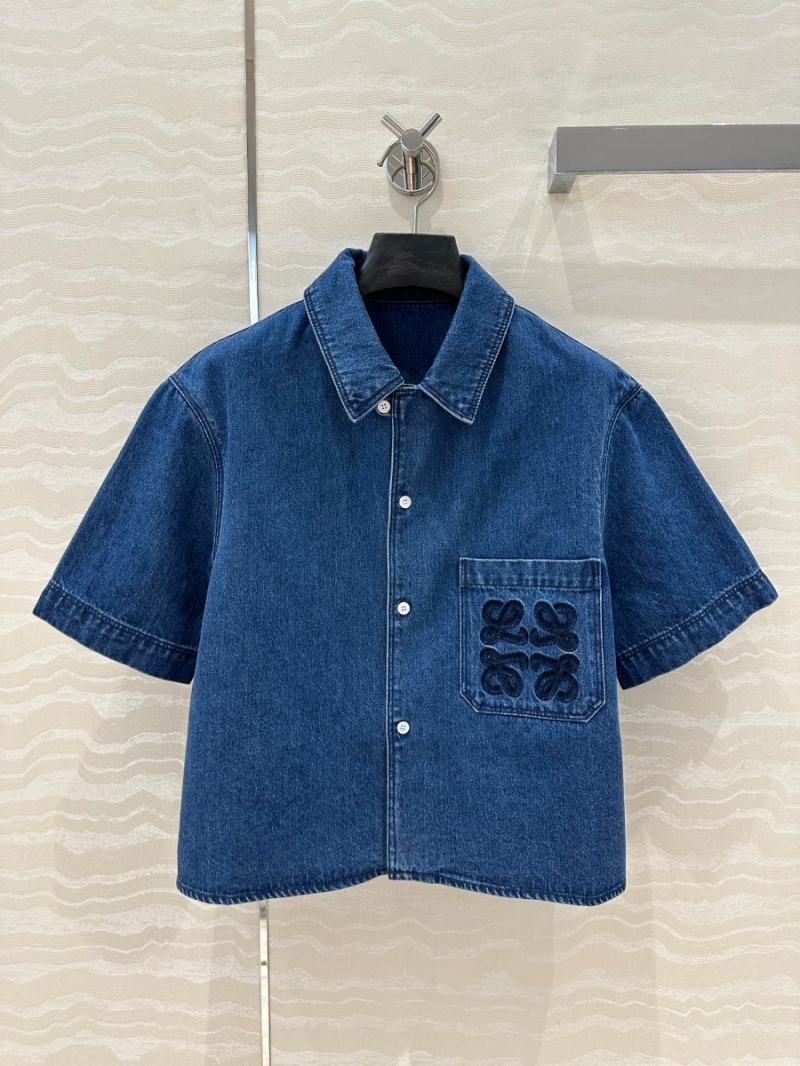Loewe Classic Washed Denim Shirt Blue