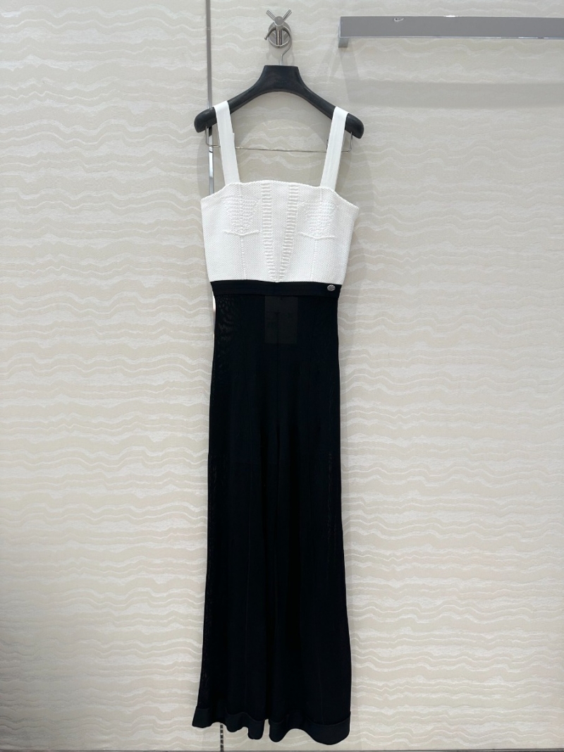 Chanel Coco Elegant Corset Jumpsuit Black and White