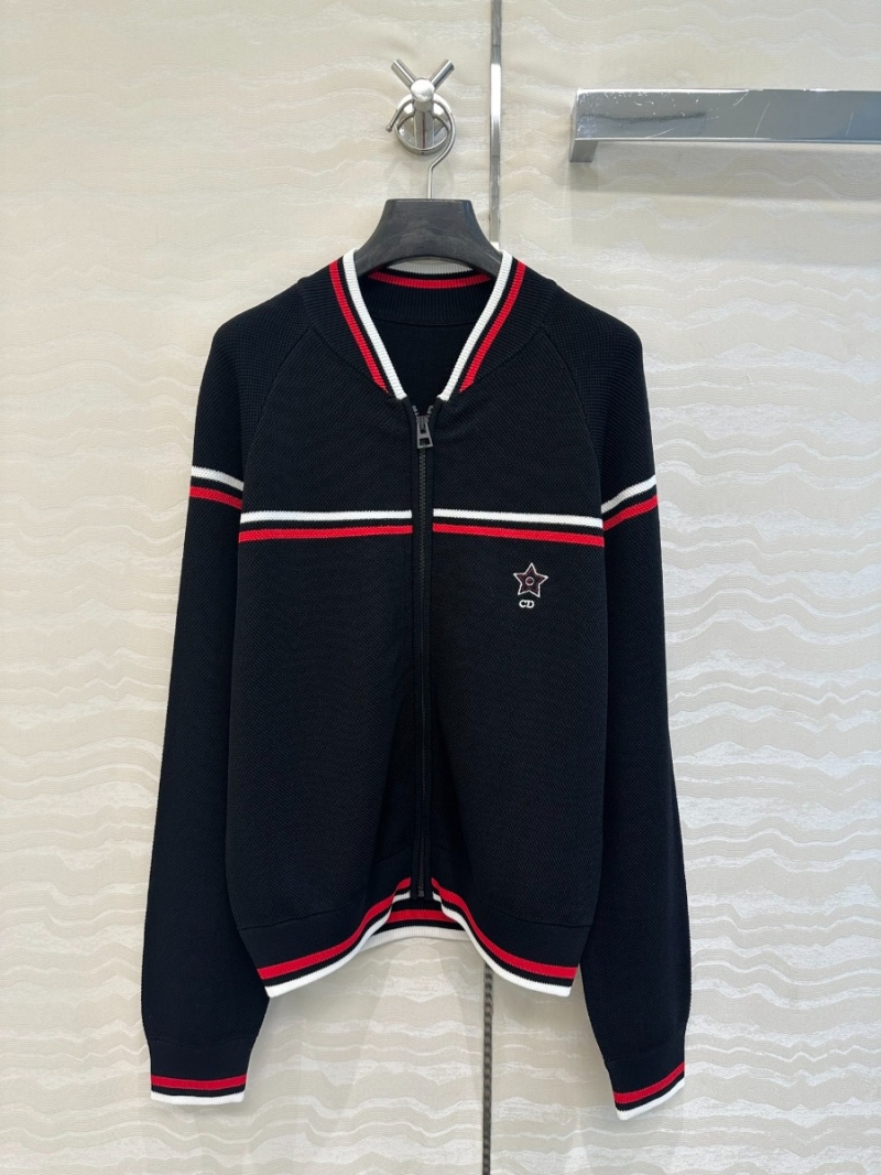Dior Miss Dior Limited Edition Tennis Style Knitted Zip Jacket black