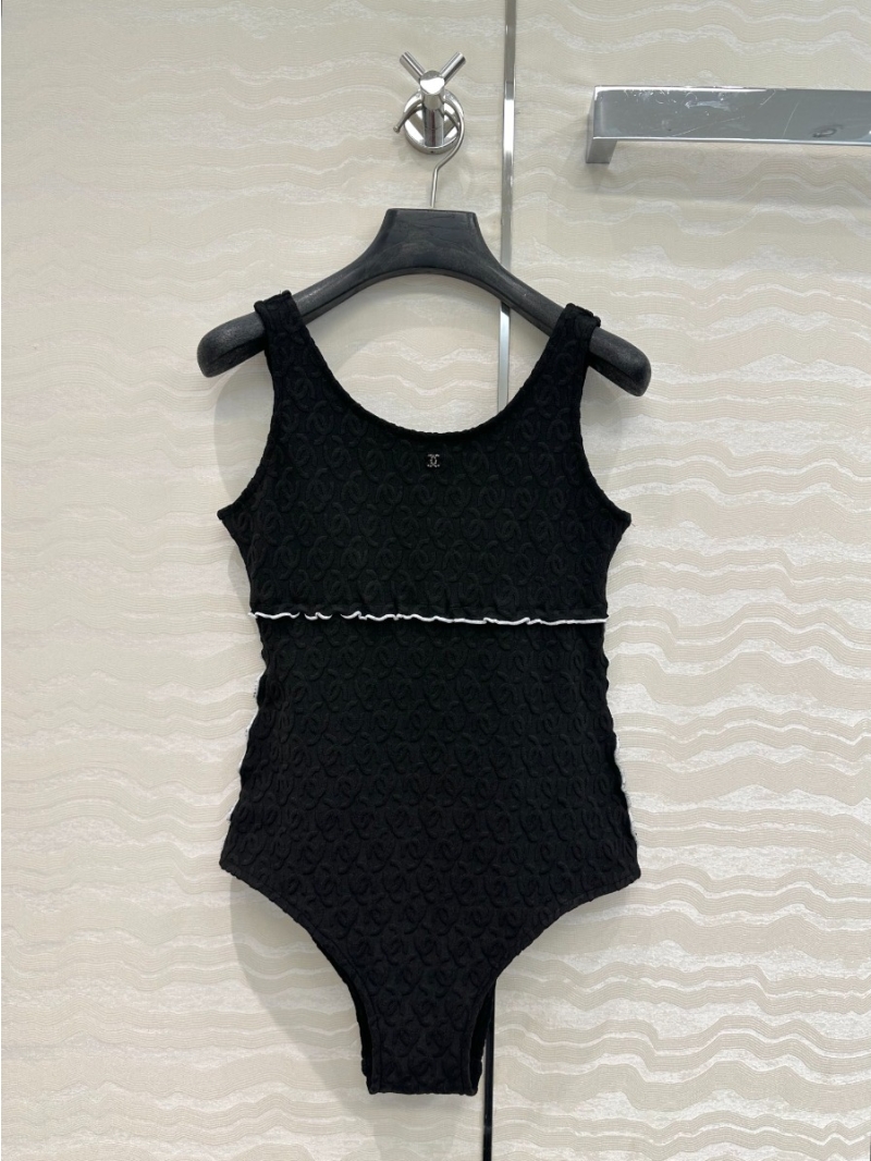 Chanel Coco Limited Edition Double C Logo Swimsuit Black