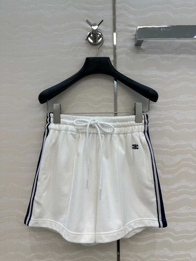 Celine 25SS White Baseball Shorts for Women