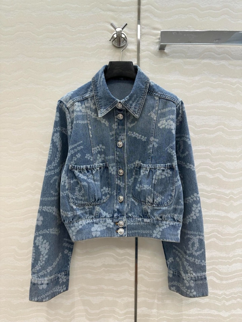 Chanel Coco Girl Beach Series Pearl Chain Denim Jacket Exclusive