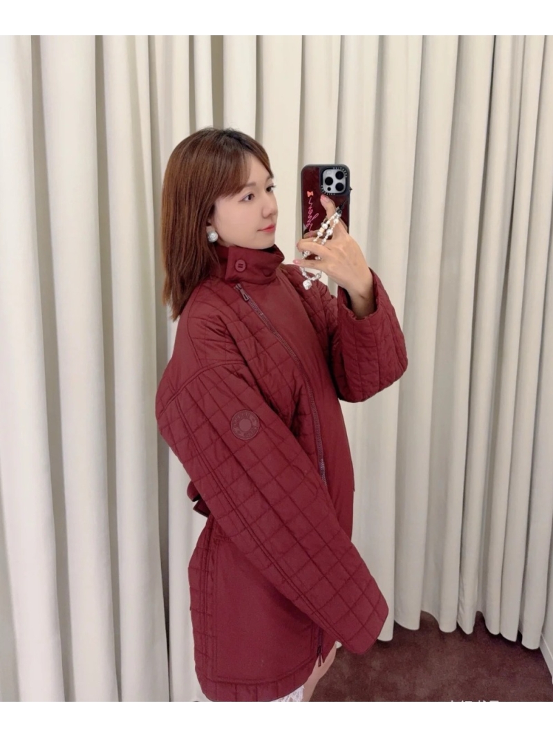 Hermès Limited Edition Diamond Quilted Belted Mid-Length White Jacket