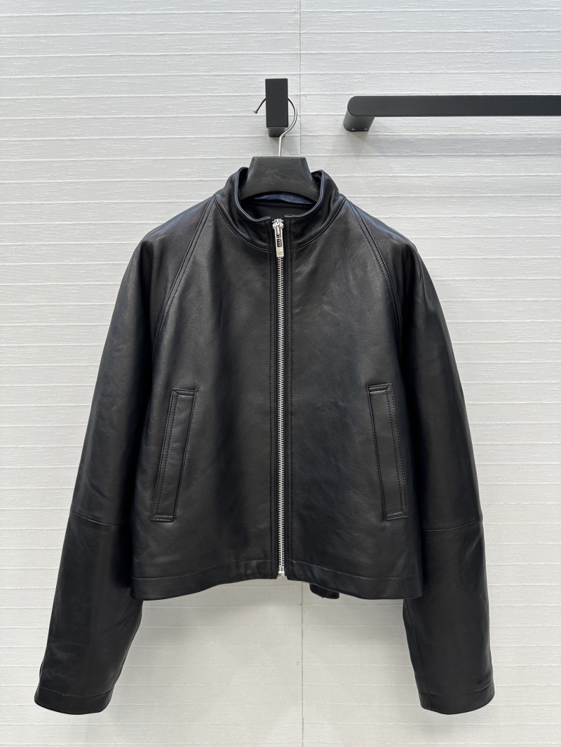 Alaia Exclusive Urban Modern Black Lambskin Motorcycle Jacket