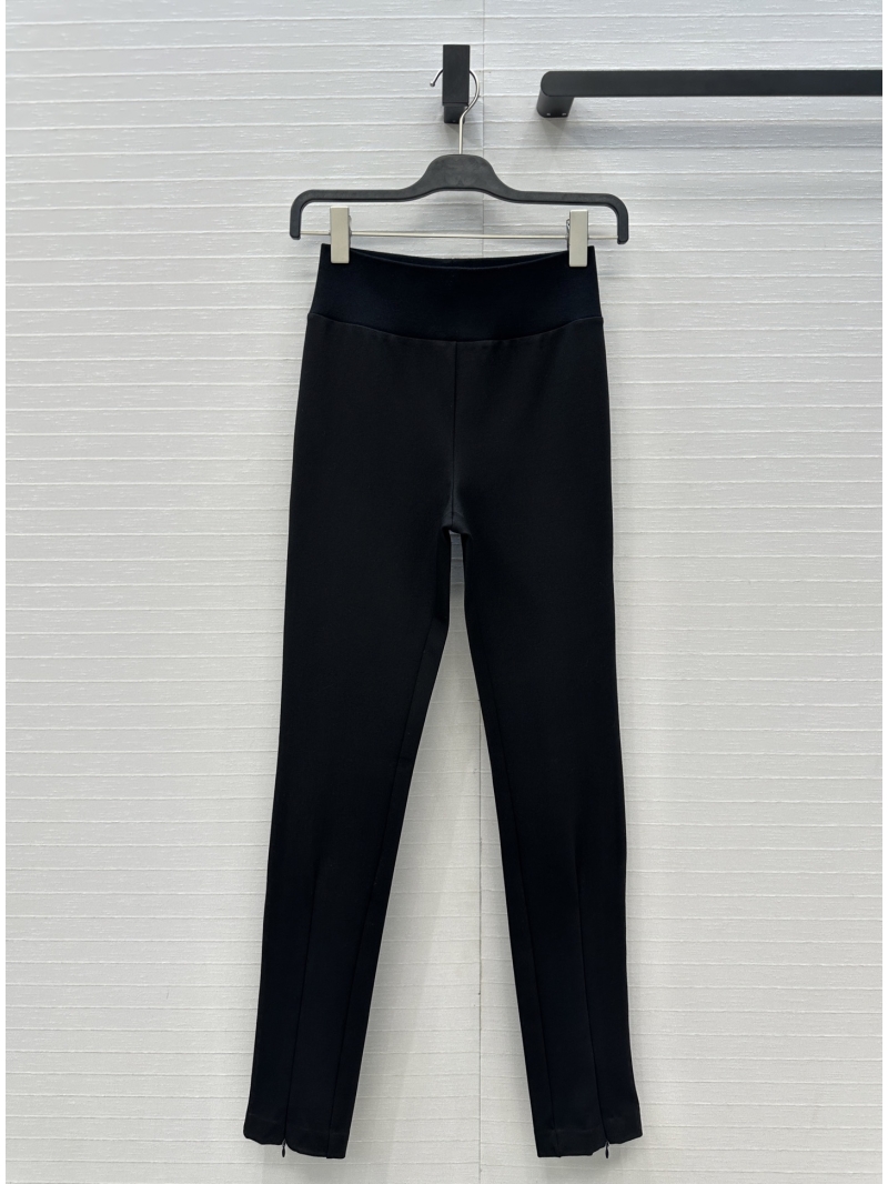 Alaia Women's Black High-Waist Leggings - Sumptuous Stretch, Couture-Inspired Fit, Luxe Zippered Cuffs
