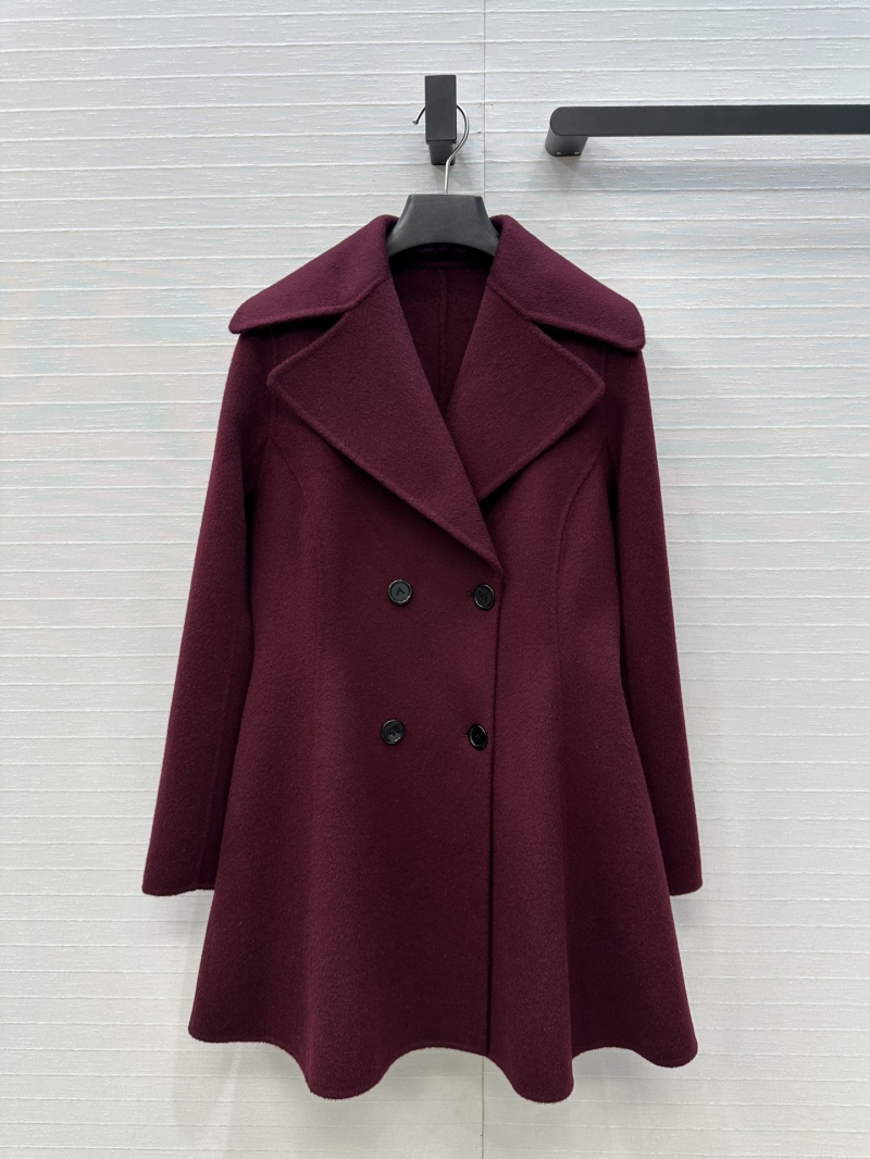 Alaia Exclusive Winter Coat - 90% Wool 10% Cashmere French Vintage Double-Breasted A-Line Outerwear