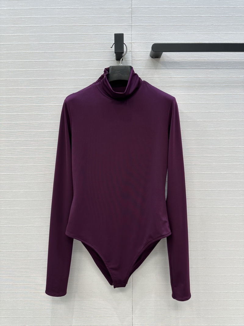 Alaia 2025 Grape Purple Heart-Back Bodysuit | High-Stretch Knit | Exclusive Design