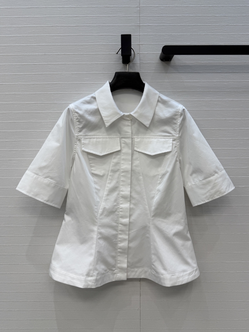 Alaia Tailored Short-Sleeve Shirt in Crisp White