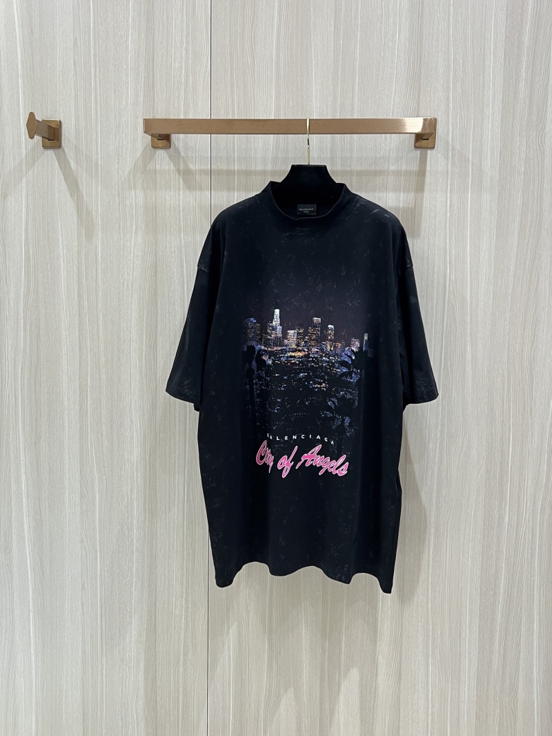 Balenciaga Urban Nightscape Black T-Shirt - Exclusive Artisanal Design