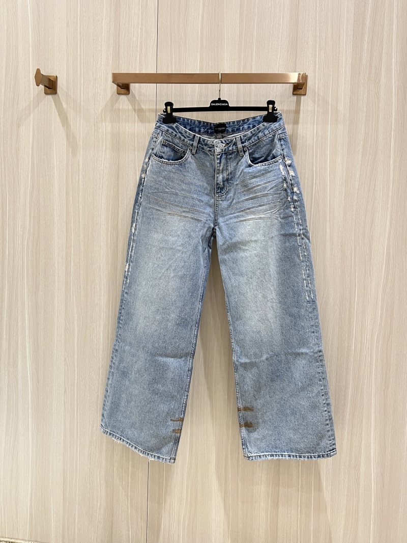 Balenciaga 25SS Runway Wide-Leg Denim Jeans - Exclusive Streetwear