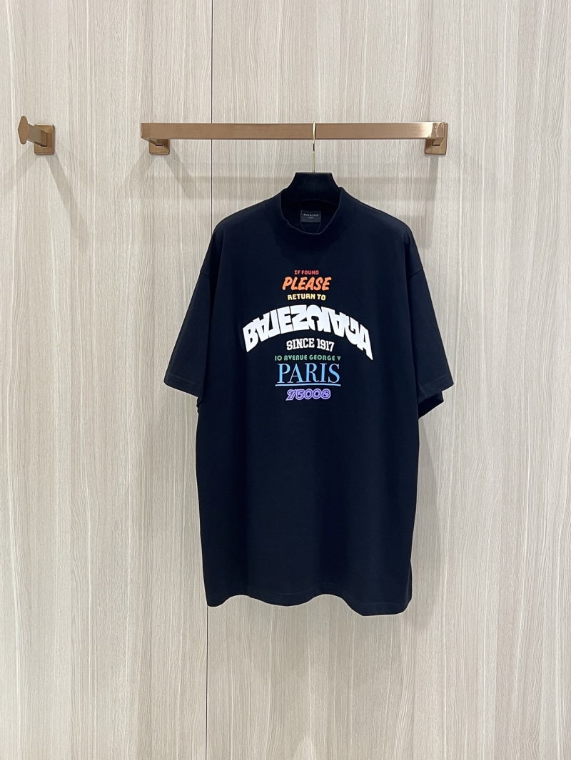 Balenciaga Paris Multi-Craft Print Embroidered Oversized T-Shirt