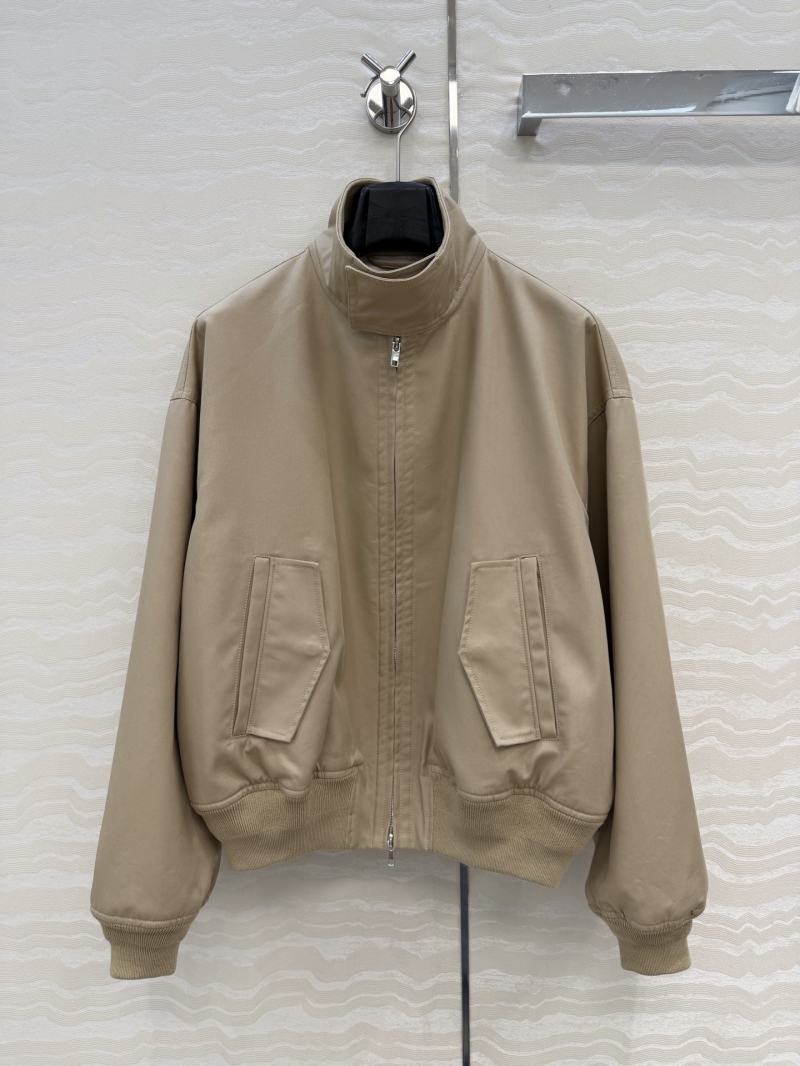 Balenciaga 100% High-Count Twill Cotton Minimalist Sculptural Bomber Jacket