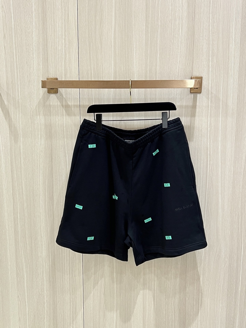 Balenciaga 520 Series Sticker Detail Sweatshorts in Black