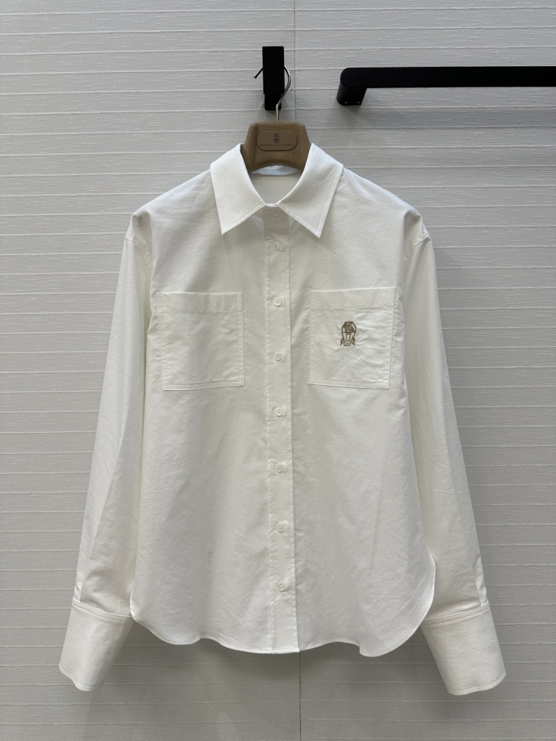 Brunello Cucinelli Luxe White Oxford Cotton Shirt - Old Money Style