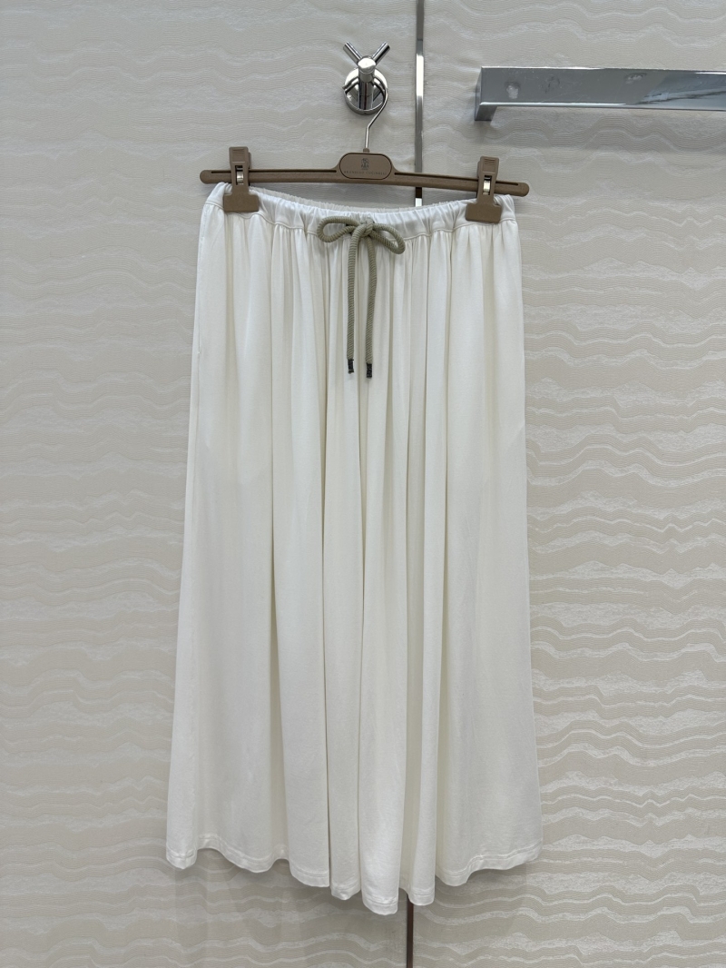 Brunello Cucinelli Elegant Vacation-Style Long Skirt - Luxe Cotton Blend