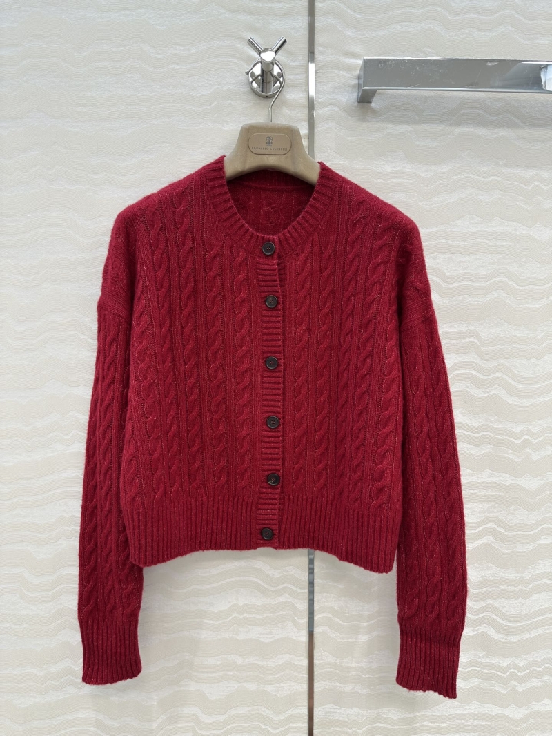 Brunello Cucinelli Exclusive Luxe Cashmere Cardigan with Silver Thread Detailing