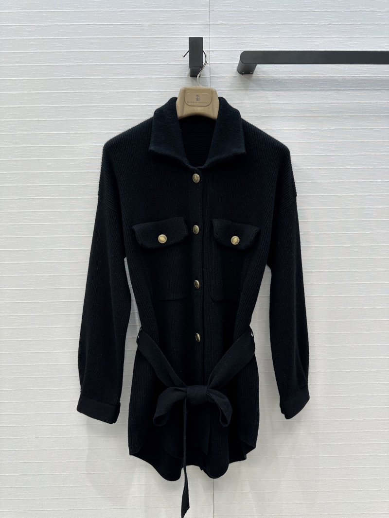 Brunello Cucinelli Exclusive Luxe Cashmere Knit Cardigan in Black