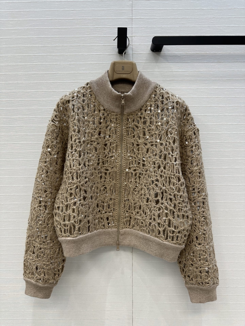 Brunello Cucinelli Luxe Embroidered Alpaca-Blend Baseball Jacket - Italian Minimalist Elegance