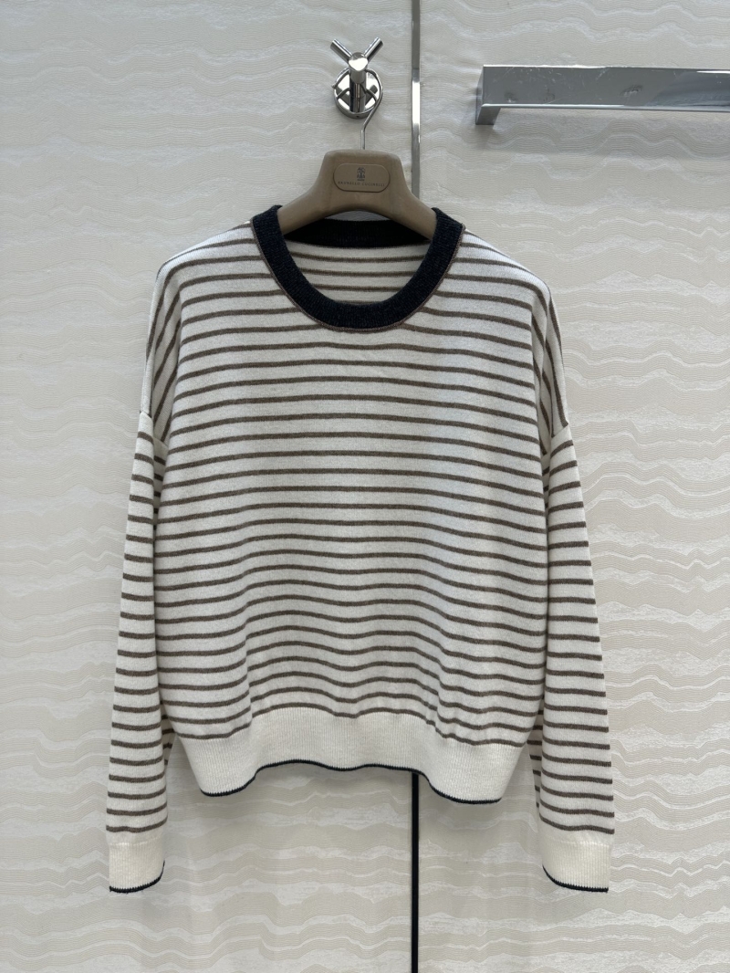 Brunello Cucinelli Cashmere Striped Sweater – Italian Old Money Aesthetic, Swiss Crafted, Relaxed Fit
