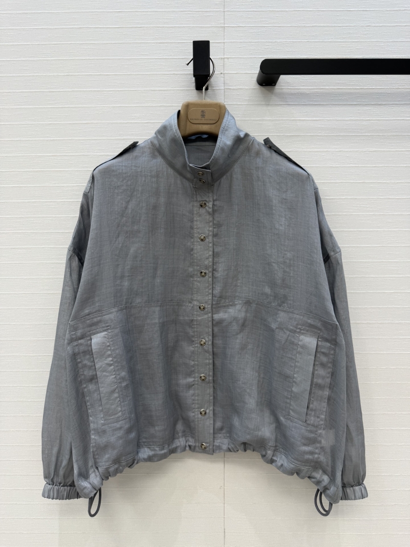 Brunello Cucinelli Ramie Minimalist Resort Jacket