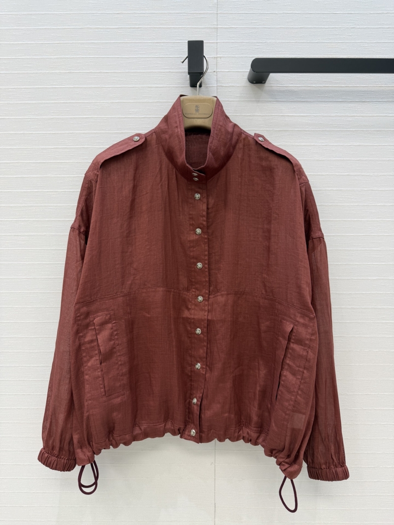 Brunello Cucinelli Ramie Linen Jacket - Old Money Minimalist Vacation Outerwear