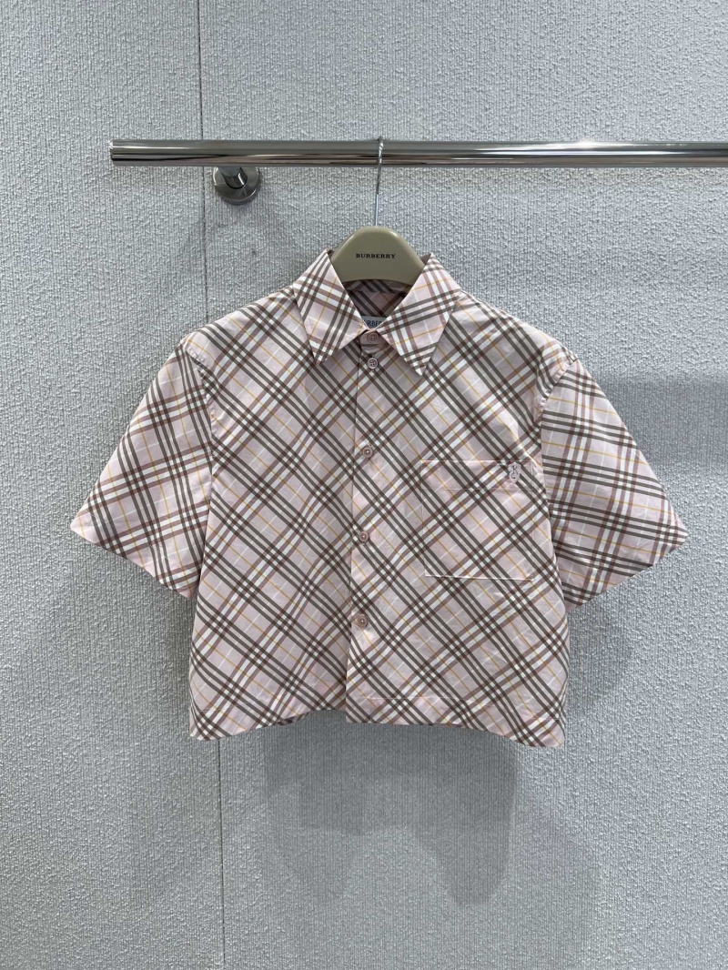 Burberry Vintage Check Short Sleeve Shirt in Pink - Chic British Style