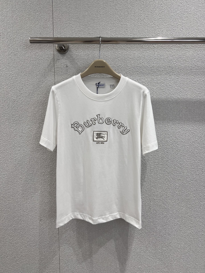 Burberry 25FW Early Autumn Embroidered Equestrian Logo White T-Shirt