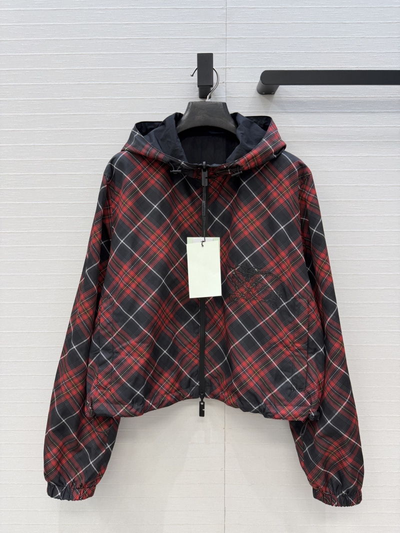 Burberry Reversible Plaid Lightweight Hooded Jacket