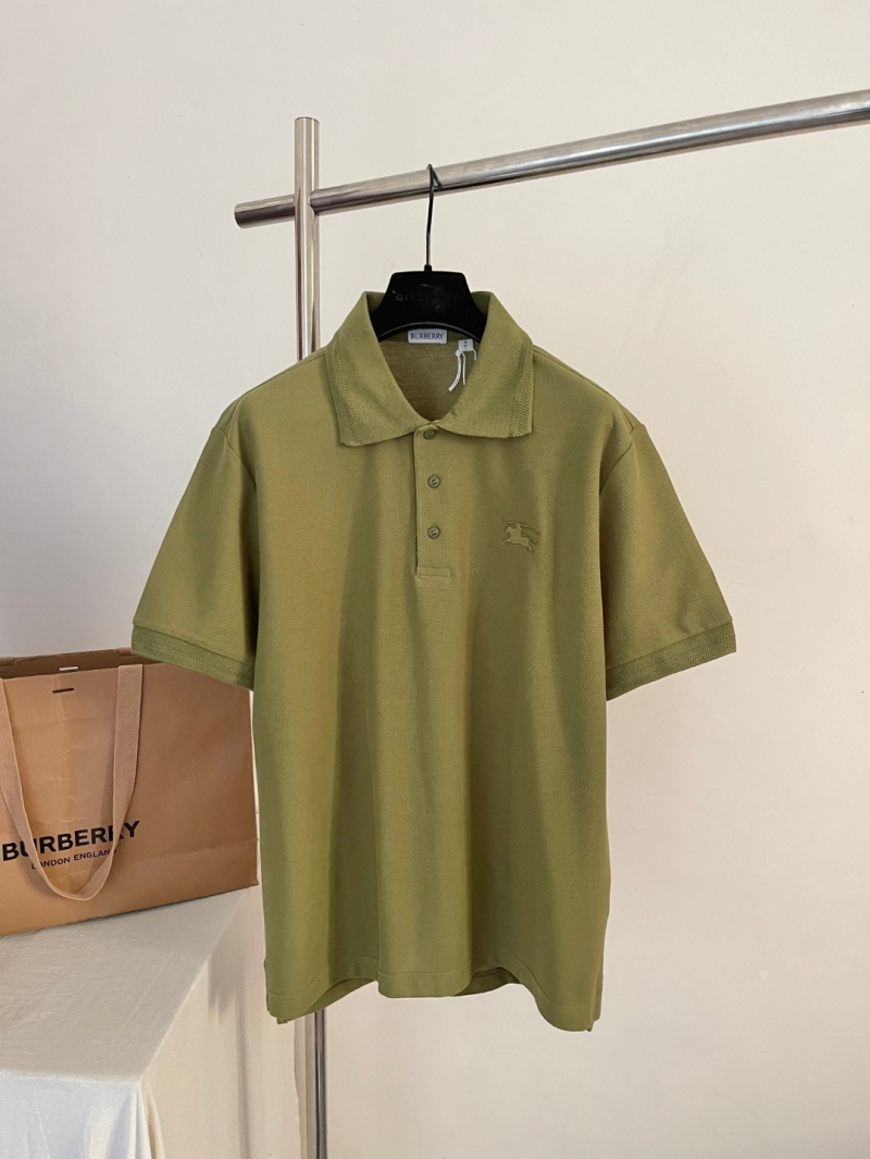 Burberry Signature EKD Pique Cotton Polo Shirt in Moss Green - Timeless Luxury