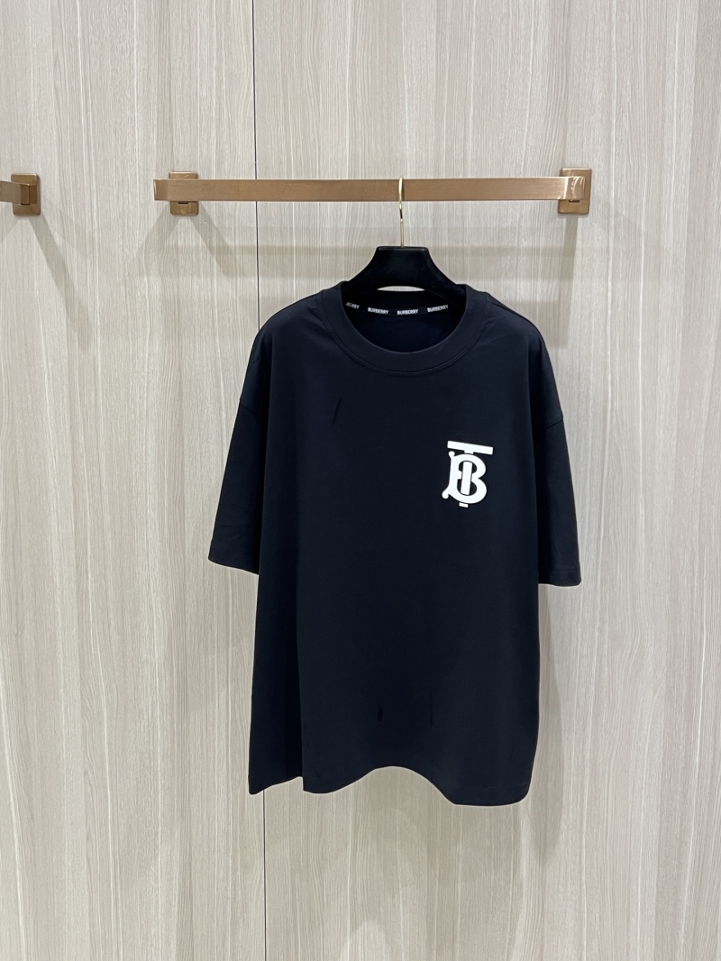 Burberry Signature TB Monogram Cotton T-Shirt in Black