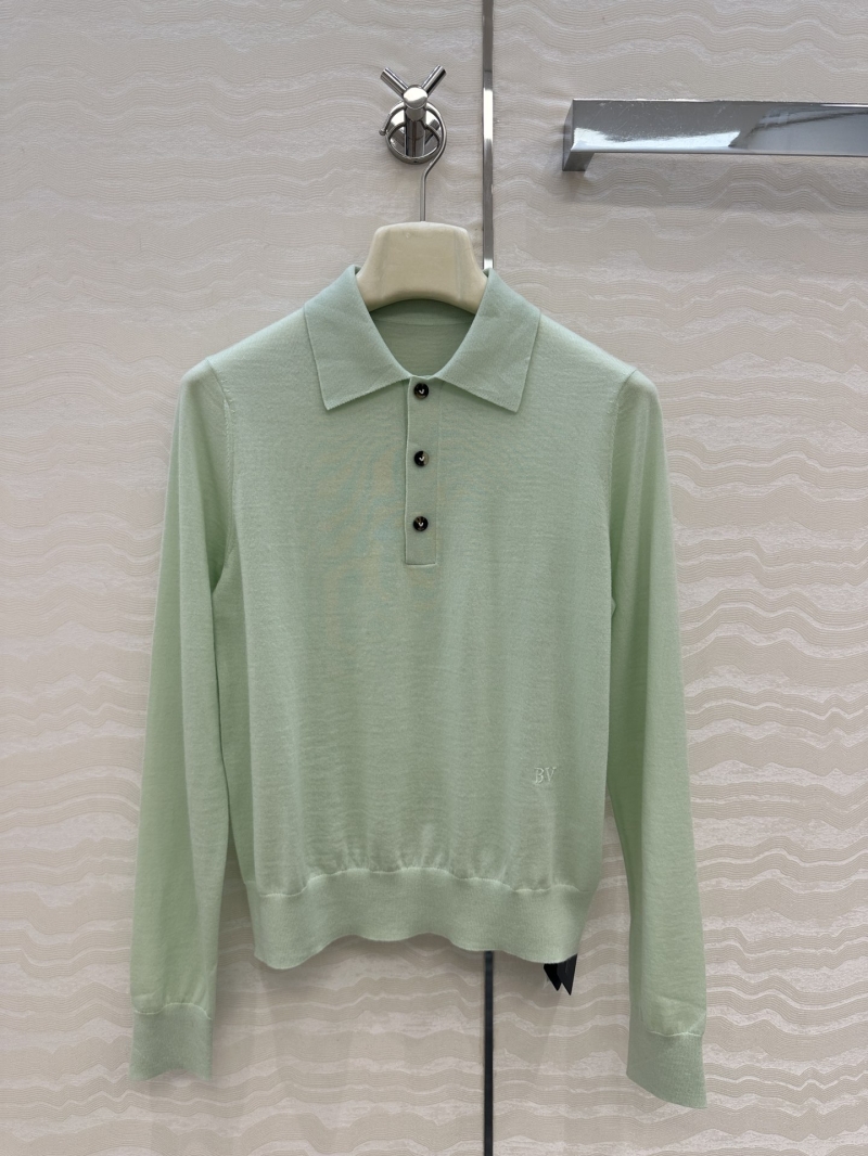 Bottega Veneta 100% Merino Wool 16-Gauge Polo Sweater | Minimalist Smart Casual Luxury Knitwear