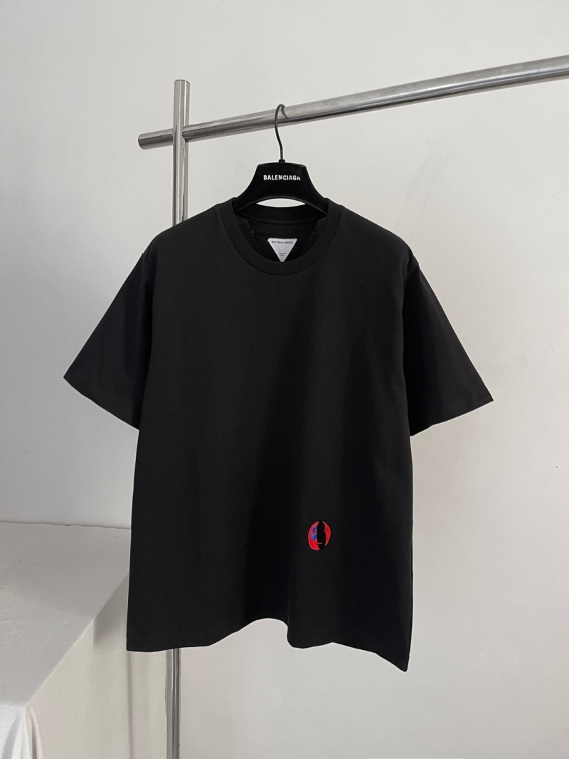 Bottega Veneta Face Mask Print Relaxed Cotton T-Shirt in Black