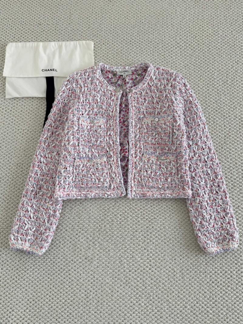 Chanel 2025 Limited Edition Pastel Macaron Tweed Jacket, Exquisite Handcrafted Luxury