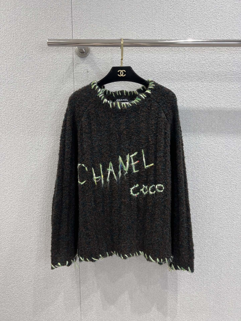 Chanel 25K Métiers d'Art Collection Neon Green Embroidered Cropped Sweater | Artisanal Hook Knit, Oversized Fit, Handcrafted Luxury