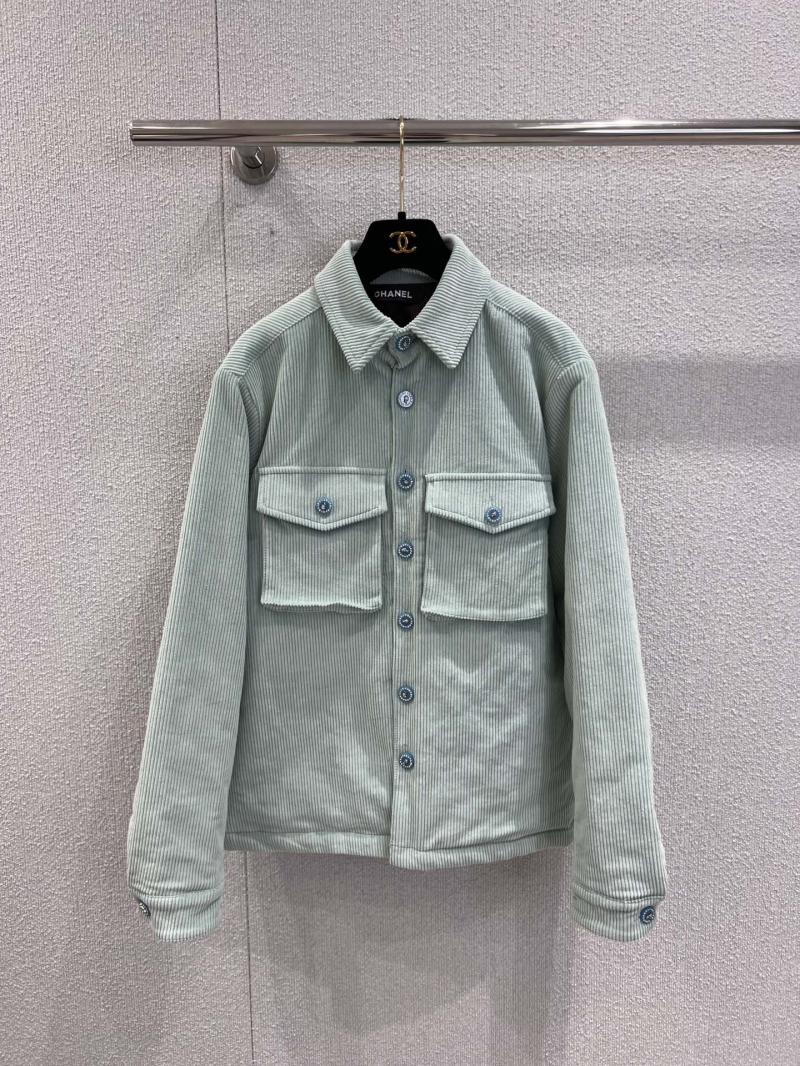 Chanel 25K Atelier Corduroy Shirt Jacket in Apple Green | Limited Edition