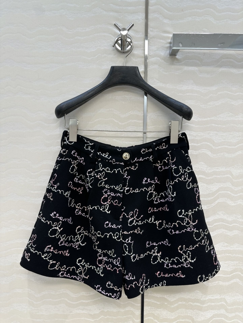 Chanel Coco Girl 25B New Arrival Embroidered Mini Shorts - Limited Edition Layering Staple