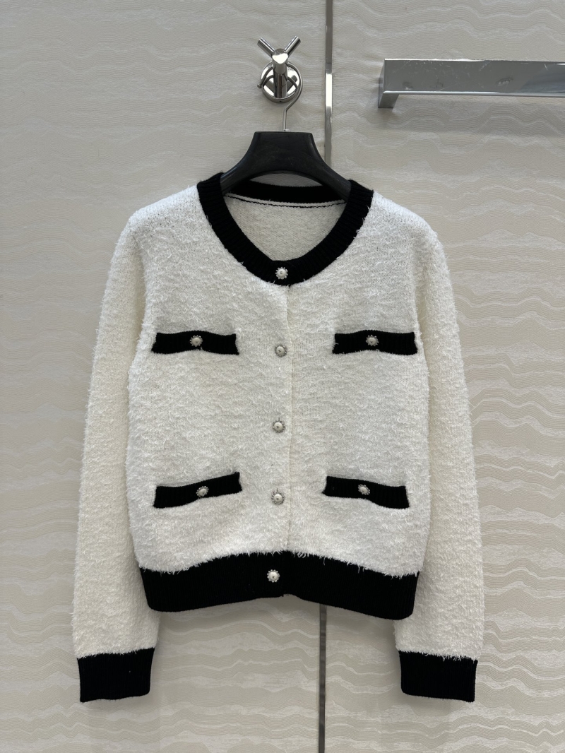 Chanel Imported Fuzzy Yarn Round Neck Cardigan | French Aristocratic Style | Slimming Fit