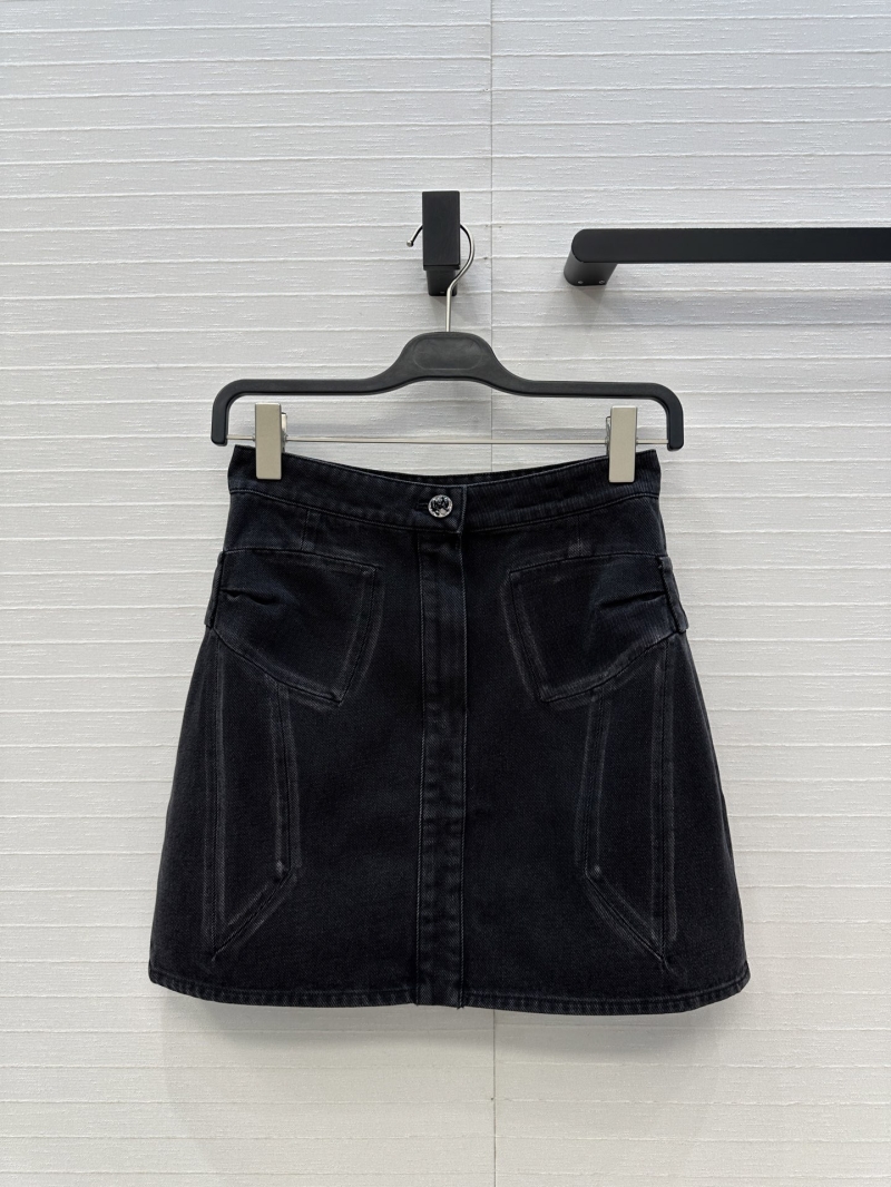 Chanel Black Denim Mini Skirt with Butterfly Bow Detail – Coco Girl Collection