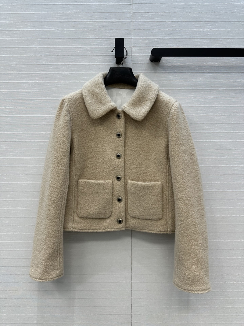 Chanel Beige Wool Tweed Short Coat | H-Line Fit | Cropped Blazer