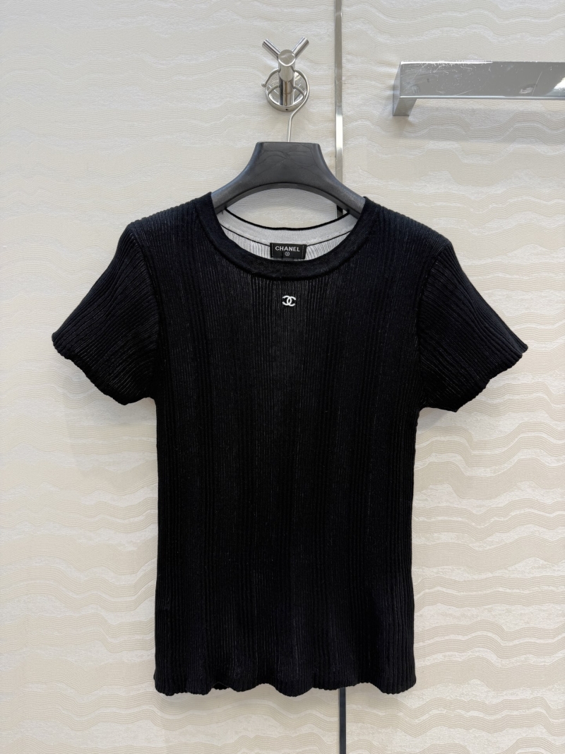 Chanel Coco Girl Beach Series Imported Yarn 18-Gauge Slim-Fit Knit Top