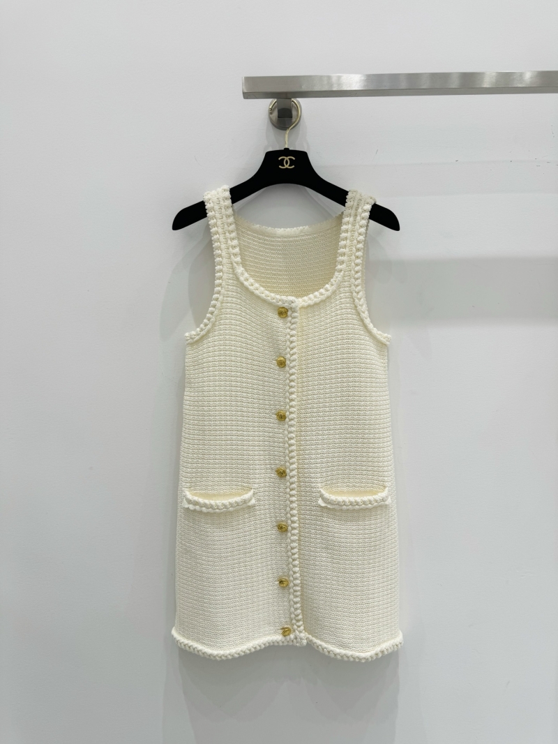 Celine Luxe Woven Knit Vest Dress - Elegant & Slimming