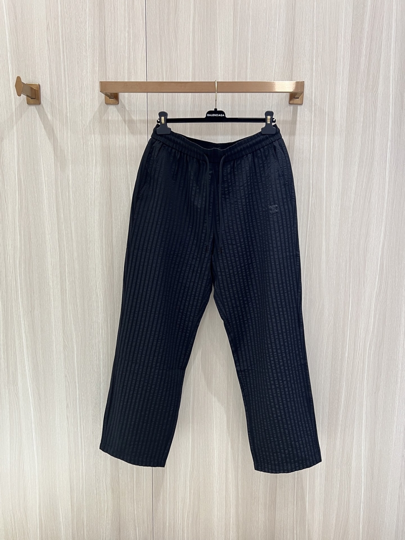 Celine Textured Cooling Stripe Pants - Elegant Summer Essential