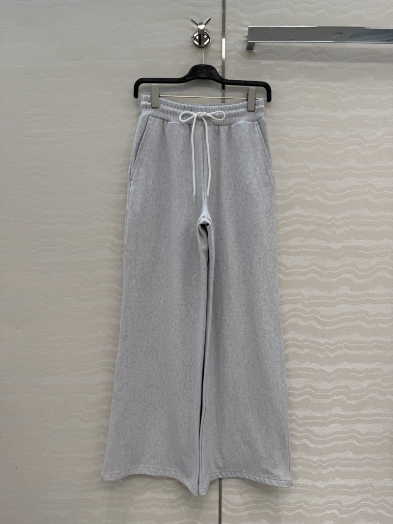 Celine Heavyweight Jersey Wide-Leg Sweatpants | Elevated Structure & Opulent Comfort in Heather Gray