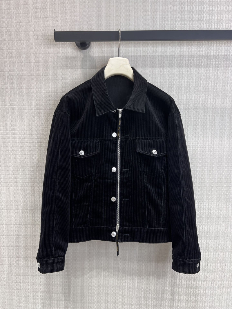 Celine Black Corduroy Trucker Jacket - Signature Short Fit, Luxury 26Ss Outerwear