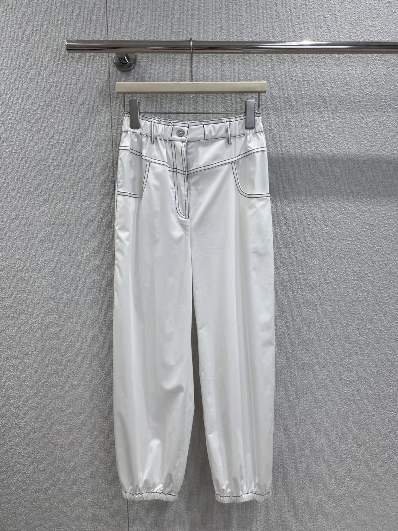 Chanel Spring-Summer Double C Embroidered Casual 9/10 Pants - Exclusive Luxe Design