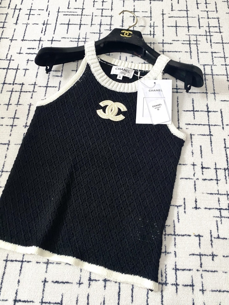 Chanel Luxe Three-Color Black Vest - Breathable Elegance