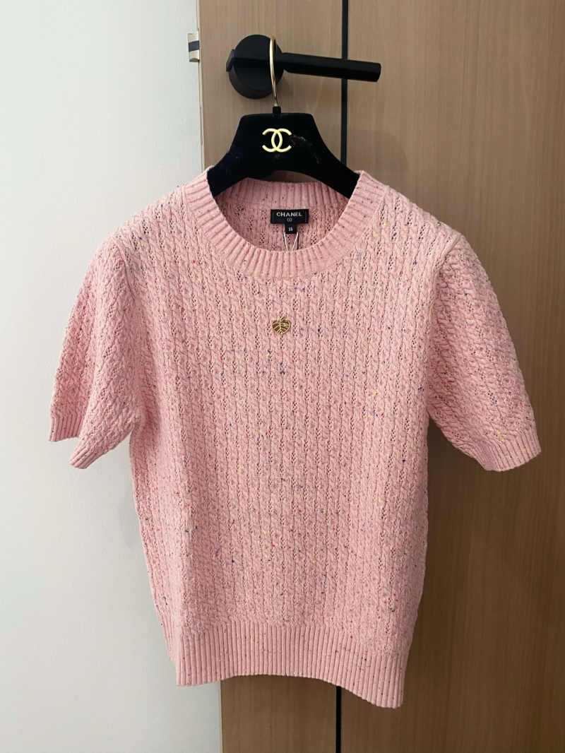 Chanel Pink Short Sleeve Top - Breathable Luxe Elegance