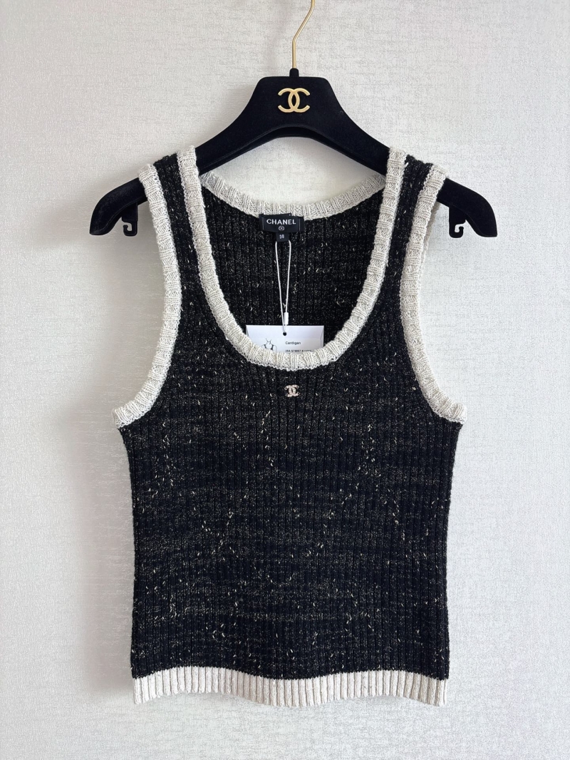 Chanel Luxe Gold Bean Silk Cashmere Vest - Exclusive Black Edition